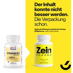 ZeinPharma® Vitamin D3 5000 IE - 90 veg. Kapseln