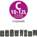 PerfectFit Müllbeutel - biologisch abbaubar - 10-12L (C) - 10 Stück pro Rolle