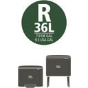 PerfectFit Müllbeutel für Bo Touch Bin - Rollenverpackung - 36L  (R) - 10 Stück