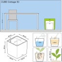 Lechuza Pflanzgefäß CUBE Cottage 50