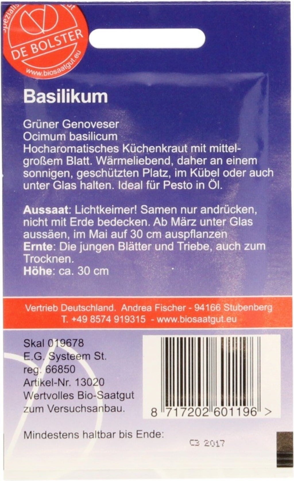 De Bolster Basilikum 