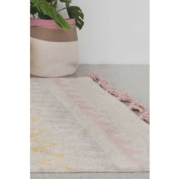 Baumwoll-Teppich Azteca Natural Vintage Nude