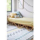 Baumwoll-Teppich Azteca Natural Vintage Blue