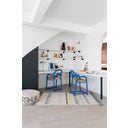 Baumwoll-Teppich Azteca Natural Vintage Blue