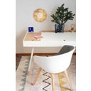 Baumwoll-Teppich Azteca Natural Vintage Blue