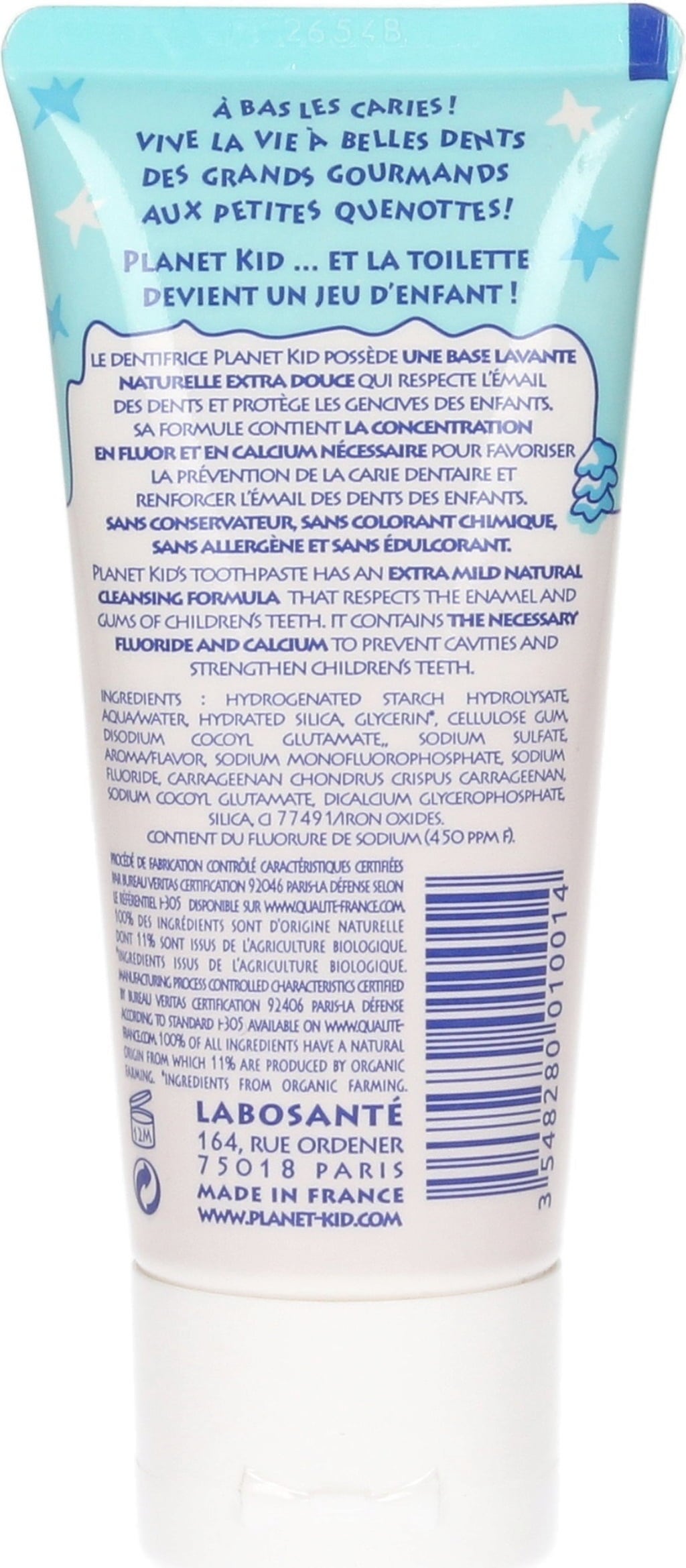 Planet Kid Mild Toothpaste with Fluoride & Calcium - 50 ml