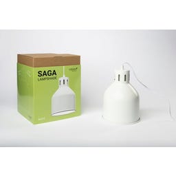 Venso E27 Lampenschirm SAGA - Plug & Play - Weiß