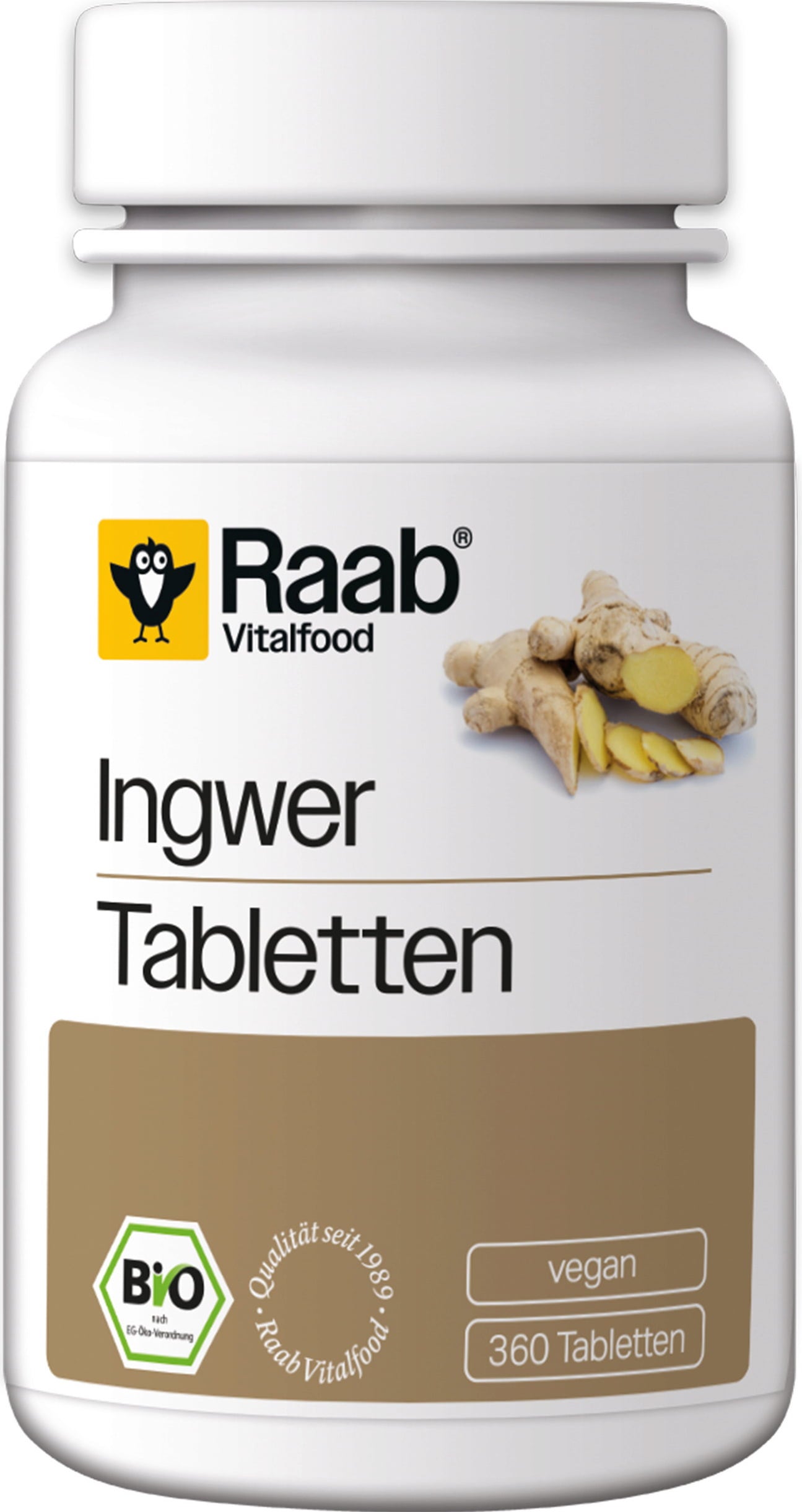 Raab Vitalfood Ingwer Tabletten Bio - 360 Tabletten