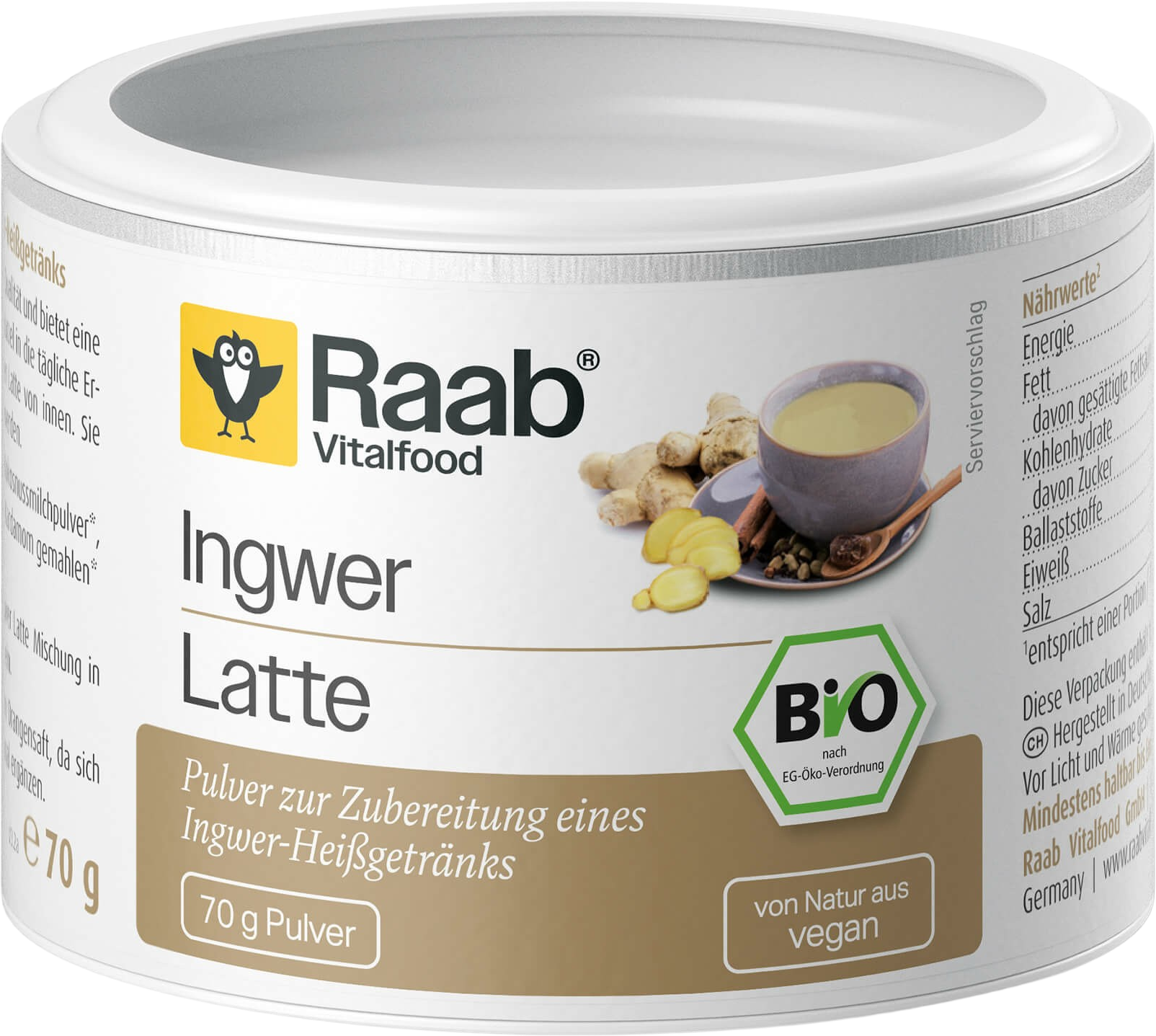 Raab Vitalfood Ingwer Latte Bio