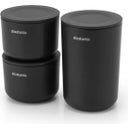 Brabantia ReNew Aufbewahrungsschalen, 3er-Set - Dark Grey