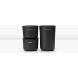 Brabantia ReNew Aufbewahrungsschalen, 3er-Set - Dark Grey