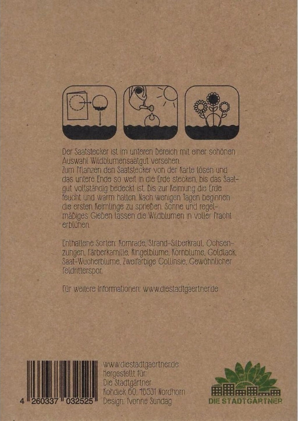 Die Stadtgärtner Blühende Grußkarte 